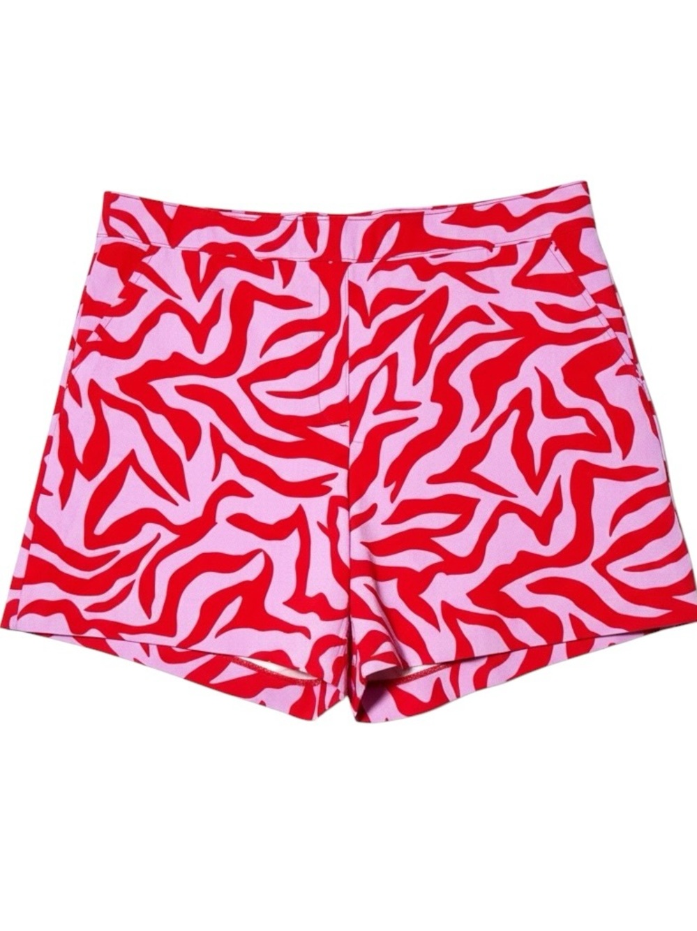 SPANX On the Go Print 6-Inch Shorts Pink Abstract Zebra Size XL